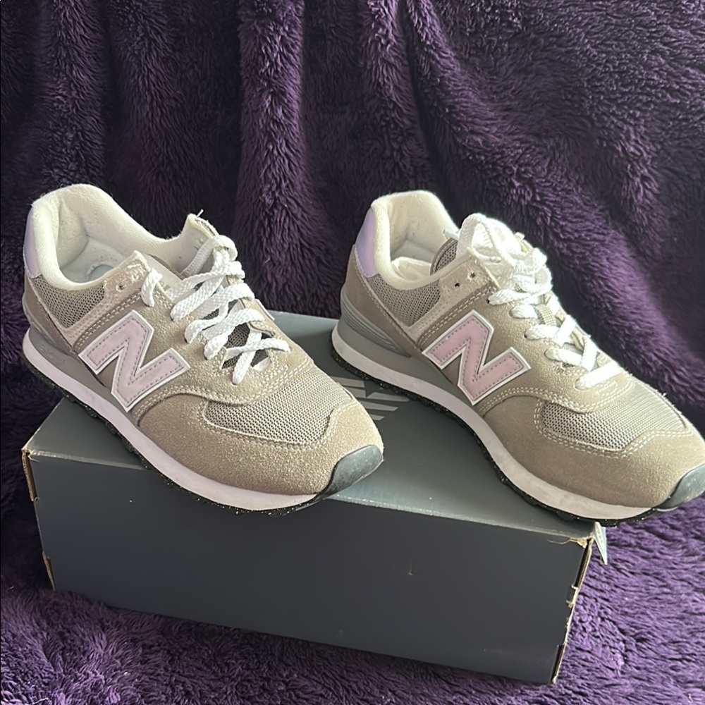 New Balance Gray and White Women's Sneakers. Used once